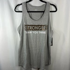 NWT Tek Gear Stronger Than You Think Tank Top - Size Large